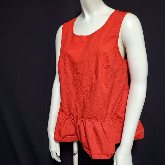 J. Crew Red Bow Back Peplum Tank Top (S) - Picture 2 of 6